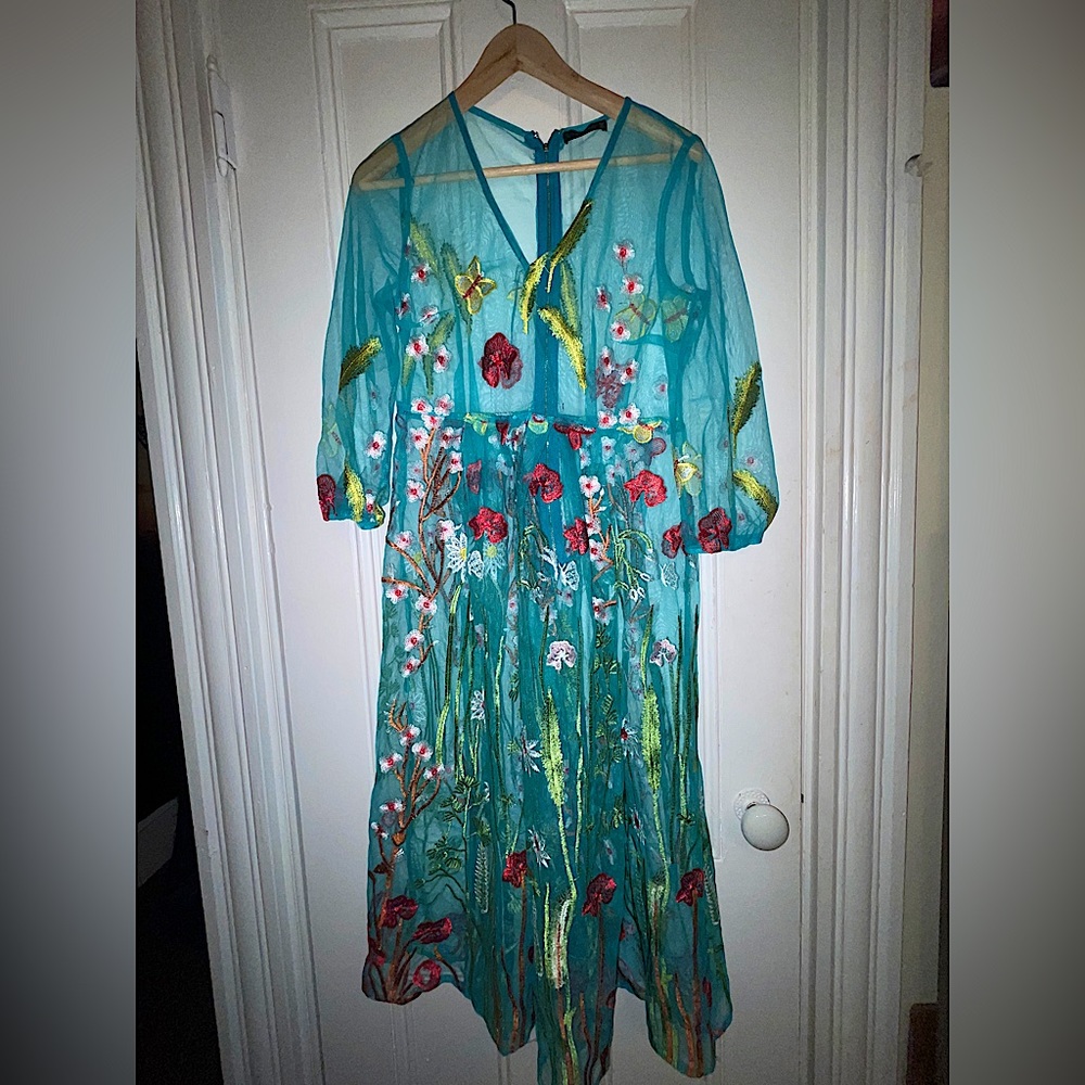 Hesperus embroidered floral dress